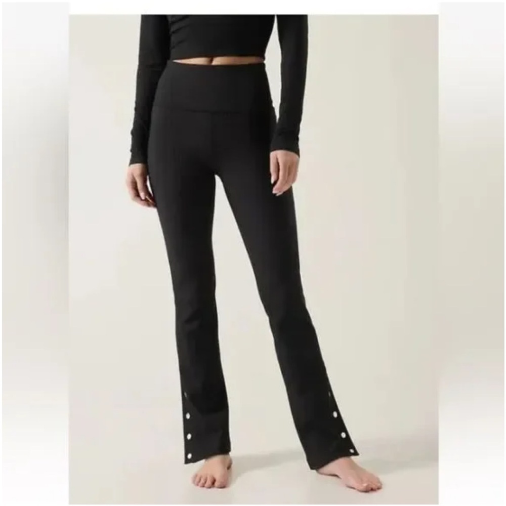 Athleta Women's‎ Elation Rib Snap Black Pants Size XL